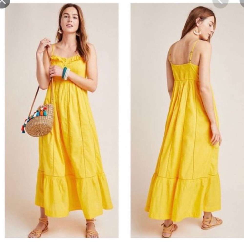 Maeve Arcadia yellow maxi dress 14
